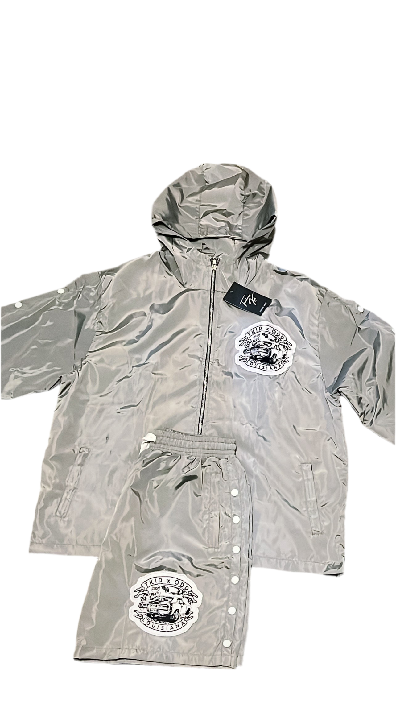 GREY TKID X ODD MLK NYLON SUITS