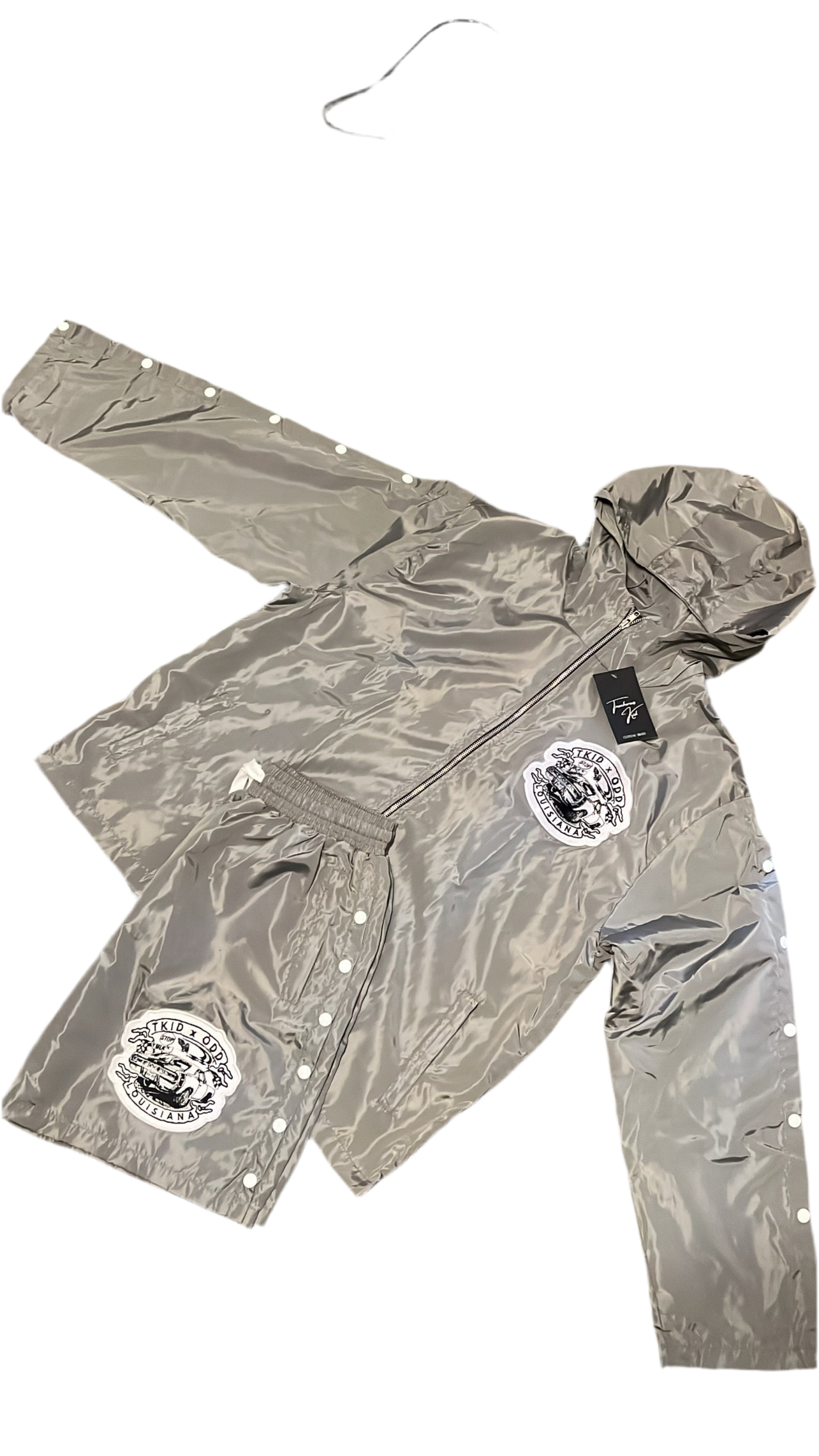 GREY TKID X ODD MLK NYLON SUITS